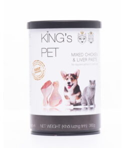 Pate King's Pet cho chó mèo Hỗn Hợp Gà Cá 380g