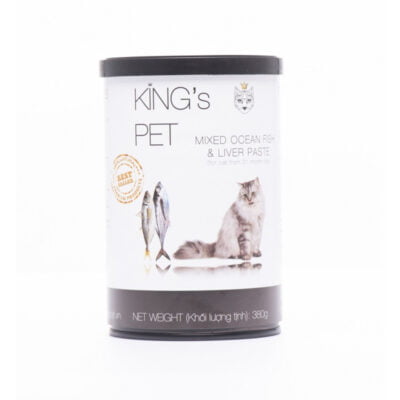 Pate King's Pet cho chó mèo vị Súp cá sốt bò 380g