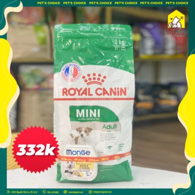 Thức ăn cho chó trưởng thành Mini Adult | Royal Canin - 2kg TẶNG 1 Pate cho cún vị phúc bồn tử 100g giá chỉ